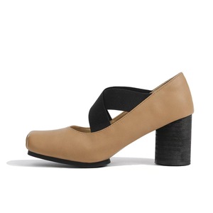 Elegantes Sandalias Plateadas de Tacón Cuadrado con Punta en Cuero Sintético, Cierre con Banda Elástica, Tacón Medio, para Todas las Temporadas - Product Image 2