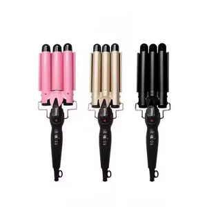 Fer à <span class=keywords><strong>boucler</strong></span> à trois tubes effet vague d'eau le plus vendu, lisseur de cheveux, <span class=keywords><strong>appareil</strong></span> à permanente électrique à plaques chauffantes pour boucles en spirale - Product Image 2