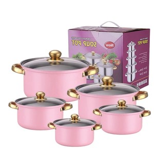 <span class=keywords><strong>2025</strong></span> Chất lượng cao Thiết kế hiện đại 10 cái thép không gỉ vàng xử lý soong Cookware sets nhà bếp Chứng Khoán nồi và chảo - Product Image 3