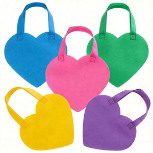 Wholesale <b>Small</b> Size Eco Friendly Plain Pattern Cartoon Heart Shaped Custom Logo Blank Canvas & Non Woven <b>Tote</b> Shopping <b>Bag</b> - Product Image 2