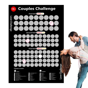 Couples Sex Challenge Games 100 Choses à <span class=keywords><strong>faire</strong></span> entre couples Date Night Promouvoir les couples Relation Scratch Ticket Poster - Product Image 6