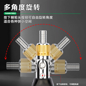 Juego de Destornilladores de Trinquete Multifuncionales Tuosen Tools con Almacenamiento Oculto de 1/4 Pulgadas, Kit de Herramientas Manuales - Product Image 5