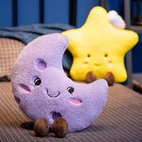 Jouets en peluche mignons étoile lune soleil nuage, ensemble de poupées en peluche corps céleste de dessin animé pour mobile bébé décoration de la crèche