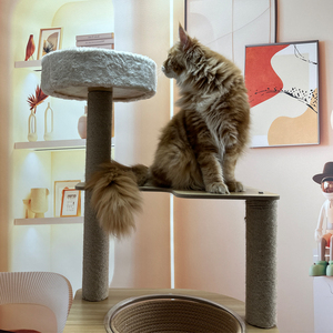 Heavy Duty <strong>Cat</strong> Tree <strong>for</strong> 25lbs <strong>Large</strong> <strong>Cats</strong> Extra Wide Platforms Sisal <strong>Scratching</strong> <strong>Posts</strong> Reinforced Wooden Frame - Product Image 4