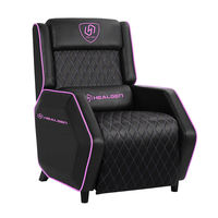 Fauteuil inclinable de jeu de luxe moderne CY avec massage, en cuir PU et structure en bois massif - Siège individuel pour salon et salle de jeux
