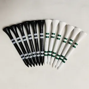 Silk Printing Custom Golf Tees Factory Price Bamboo Bulk Packing Wooden Golf Tee Specialized Plastic Customized Logo Durable