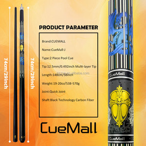 CueMall 58" Fiberglass Pool Cue, Professional Billiard Stick, 12.5mm 4-Layer Tip, Low Deflection Shaft for Accurate Shooting - Product Image 3