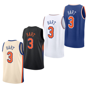 2025 Hommes New York # 3 maillots de basket personnalisés en jersey Hart, chemises brodées, uniformes pour jeunes, vêtements de sport avec logo - Product Image 1