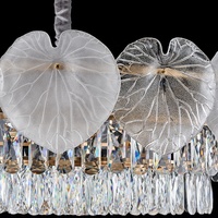 Nouveau Style multi-taille décoration coeur forme intérieur plafonniers pendentif lumière luxueux lustre en cristal