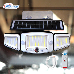 Lampe <span class=keywords><strong>solaire</strong></span> de sécurité Solarup à 3 têtes pour cour et jardin, LED IP65, télécommande, 6500K blanc, CRI70, <span class=keywords><strong>1000</strong></span> <span class=keywords><strong>lumens</strong></span> - Product Image 1