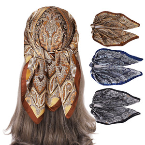 Pañuelo Cuadrado de Seda Sintética para <span class=keywords><strong>Hombre</strong></span> y Mujer, Decorativo, de Verano, 70*70 cm, para Mujer - Product Image 1