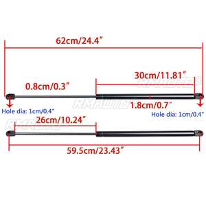 2 unidades de amortiguadores de gas de 60 cm para capó delantero, maletero trasero, portón trasero, ventana de autobús y autocaravana, y cama - Product Image 4