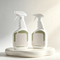 Conteneur vide rechargeable pour liquides, 750 ml, en plastique HDPE, pour nettoyant, désinfectant, alcool, flacons pulvérisateurs avec pulvérisateur à gâchette