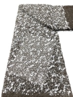Tissu en dentelle française non tissé de haute qualité, écologique, brodé de perles et de paillettes, pour vêtements d'enfants, mariages, fêtes et matériaux pour sacs