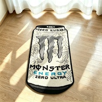Tapis personnalisé en forme de canette Monster Energy Zero Ultra, tissé à la main, tapis fantaisie doux et moelleux pour la décoration de la maison