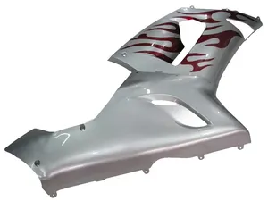 Kit de Carrocería de Motocicleta de Plástico ABS Plateado Rojo Fuego para 636 <span class=keywords><strong>ZX6R</strong></span> ZX-6R <span class=keywords><strong>05</strong></span> 06 - Product Image 2