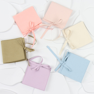 MOJIU Custom Hot Stamped Suede Envelope <b>Light</b> Blue 8*8cm Microfiber Fashionable Multi-color Jewelry Pouch for Display & Storage - Product Image 4