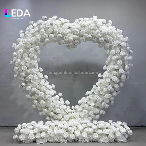 Nouveaux styles de mariage, arche de fleurs en soie faite à la main, fond artificiel pour la Saint-Valentin - Product Image 6