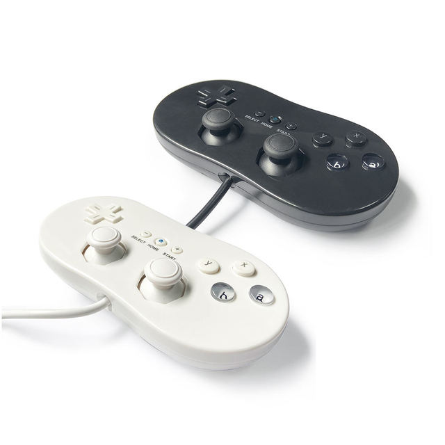 Retro Wired Classic Controller Gamepad Joypad for Wii Classic Remote