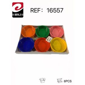 CENICERO Ashtray Set 6Pcs Colorful Plastic Bowls For Outdoor Use - Product Image 3
