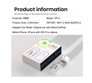 MMB CP2 Adaptateur Carplay portable Adaptateur Plug and Play sans fil pour Mercedes Audi <span class=keywords><strong>Auto</strong></span> AI Box pour Android Cars Car Usb Dongle - Product Image 1