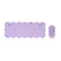 Ensemble clavier et souris sans fil personnalisé, design nuage arc-en-ciel multicolore, taille standard, mignon