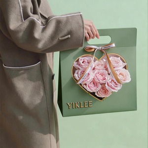 Porte-fleurs en carton écologique, taille personnalisée, impression sur papier cartonné pour rose unique, lys, œillet, présentoir de fleuriste, emballage en papier - Product Image 3