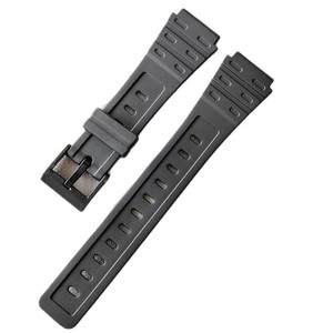 Bracelet en résine TPU à dégagement rapide, interface carrée, double boucle argent-noir, compatible avec <span class=keywords><strong>Casio</strong></span> DW5600 DW6900 GA2100 GW M5610 - Product Image 1