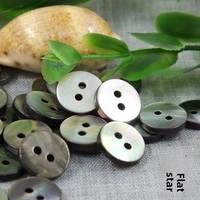 Kancing Mata Kupu-kupu Bulat 2 Lubang Kustom Jiashan Real Shell untuk Jas