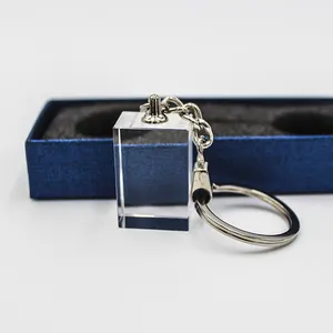 Personalized Fashion Promotional Cute Crystal Key Ring Led Light Blank Keyring With Custom Logo