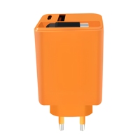 Chargeur rapide 65W avec câble rétractable, prise EU, USB-C PD3.0 QC3.0 SCP OTP, ignifuge, pour ordinateur portable, montre connectée, téléphone portable, écouteurs