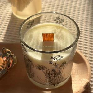 Vela Aromática <span class=keywords><strong>de</strong></span> Vidrio Pintada <span class=keywords><strong>a</strong></span> Mano con <span class=keywords><strong>Flores</strong></span>, Decoración para el Hogar, Caja <span class=keywords><strong>de</strong></span> Regalo con Fragancia, Se Aceptan Personalizaciones - Product Image 4