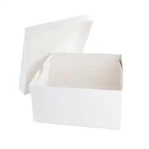 זול רגיל לבן עוגת קופסות 12x12x6 בתפזורת, 12 אינץ עוגת קופסא עם חלון מותאם אישית לוגו