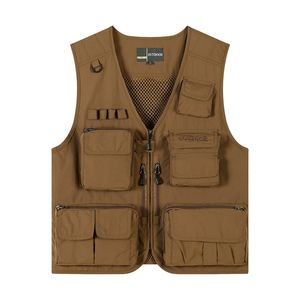 Gilet utilitaire multi-poches pour homme, personnalisé, en maille, pour la pêche, la randonnée, la photographie, les activités tactiques et de plein air, gilets et vestes réversibles pour homme - Product Image 5