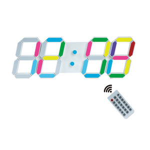 Wifi Hàn Quốc Hot Bán 3D kỹ thuật số RGB <span class=keywords><strong>Color</strong></span> Changing LED bảng tường đồng hồ báo thức - Product Image 1
