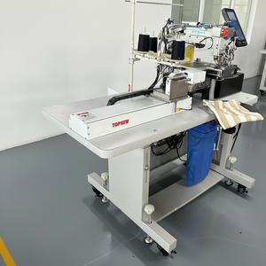 <span class=keywords><strong>Machine</strong></span> <span class=keywords><strong>à</strong></span> ourler industrielle programmable <span class=keywords><strong>à</strong></span> lit plat TOPSEW TS-816 pour les ourlets des pantalons boxer dans les usines <span class=keywords><strong>de</strong></span> sous-vêtements - Product Image 6