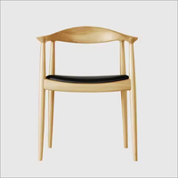 Chaise de salle à manger de loisirs en bois massif JP, chaise de réception de bureau originale, dossier confortable pour la vente