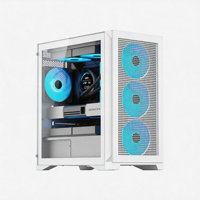 Caja de PC OEM al por mayor, chasis de torre media de malla para escritorio con flujo de aire, compatible con MATX e ITX, modelo 350M2, color negro.