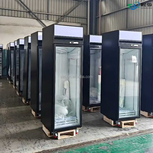 Refrigerador Vertical para Bebidas de Supermercado, Refrigerador con Puerta de Vidrio y Enfriamiento por Aire para Venta al por Mayor en Fábrica - Product Image 1