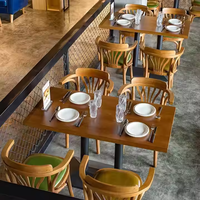 Tables et chaises de restaurant meubles de bar de cafétéria de restaurant de style occidental meubles de café ensembles de restaurant américain