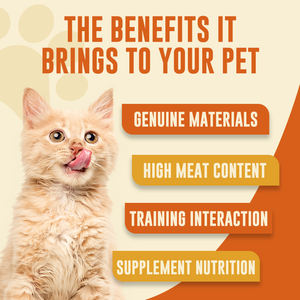 Friandises pour chats à base d'herbe naturelle lyophilisée, directement de l'usine, sac de 100g, friandises professionnelles pour le contrôle des boules de poils chez les chats - Product Image 2