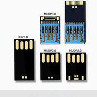 Pasokan produsen 2.0 Chip UDP USB 8 MB stik Mini Chip memori Flash 2-in-1 1GB 128MB kapasitas 16GB plastik tanpa cangkang