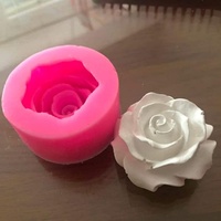 Rosenförmige 3D-Silikonformen zur Dekoration, Fondant-Silikonform, Schokoladenriegel-Form, Kuchen-, Gelee-, Süßigkeiten-, Seifen-Backwerkzeug