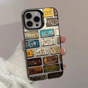 Funda para Teléfono con Diseño de Placas de Matrícula Vintage, Carcasa Retro Antigolpes para <span class=keywords><strong>iPhone</strong></span> 17/16/15/14 Pro Max, Accesorios para Móviles - Product Image 3