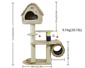 Struttura per Arrampicata per Gatti in Corda di Canapa Multistrato di Alta Qualità, Ecologica e Resistente - Product Image 5