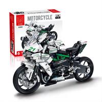 Hot Mork 028002 Kawasaki H2 Moto Blocs de Construction Jouets de Construction pour Garçons