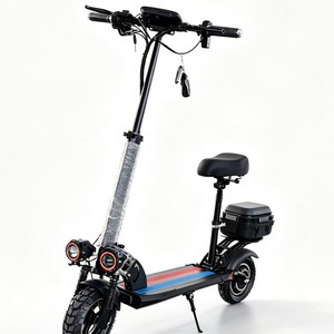 Nuevo Scooter Eléctrico Plegable con Asiento Doble, Amortiguación, Llantas Anchas, Scooter <span class=keywords><strong>de</strong></span> Dos <span class=keywords><strong>Ruedas</strong></span> para Viajes Diarios - Product Image 3