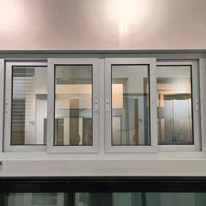 HANGXING Fenêtre <span class=keywords><strong>Coulissante</strong></span> en Pvc 20x30 Upvc Sash Windows Marron Pvc Porte Composite Porte en Vente Upvc Flush Window - Product Image 3