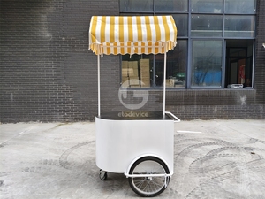 Chariots de vente de crème glacée portables à pousser à la main, populaires pour les terrains de jeux commerciaux et les rues - Product Image 2
