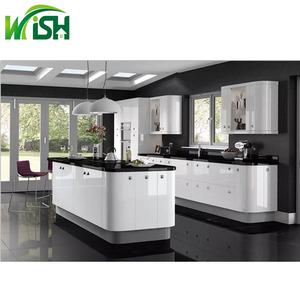 China Factory Price Antique Modern Cabinet Compact Lacquer American Style Kitchen Cabinet Set
